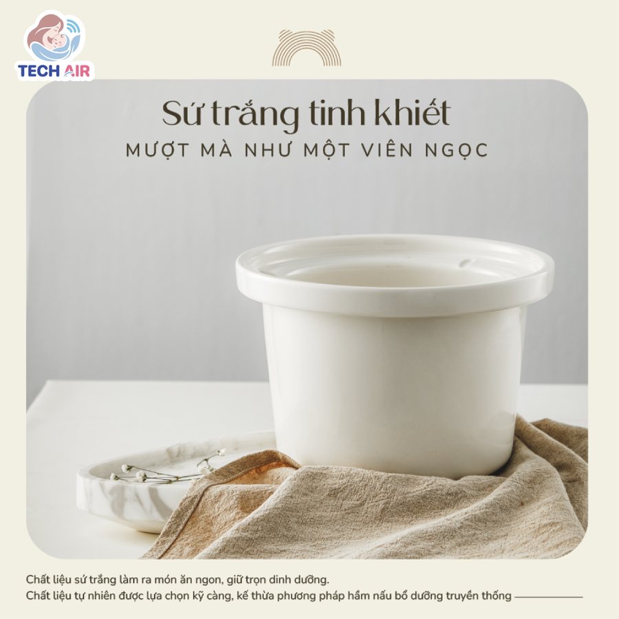 Nồi Nấu Chậm Bear SB-NNC15 1.5L - Lõi sứ tự nhiên, nấu chậm tiện lợi