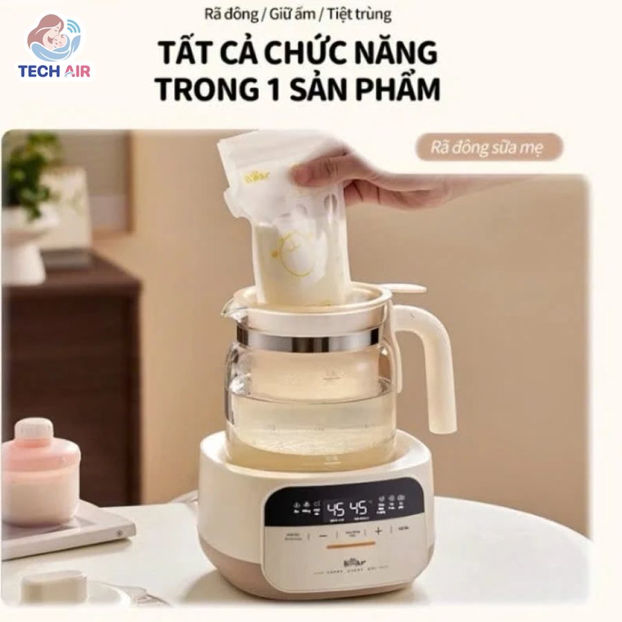 Máy Hâm Sữa Bear WW-5H12N 1.3L - Tích hợp 8 chức năng đa năng