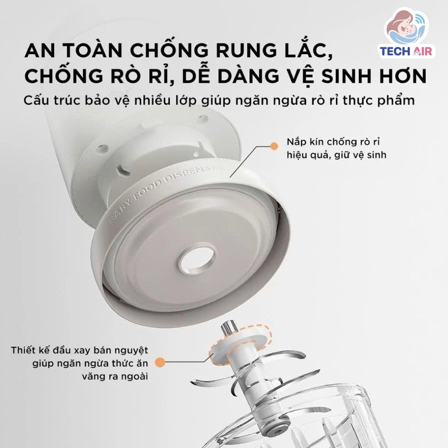 Máy Xay Ăn Dặm Bear CH-5H02D24 0.3L - Thiết kế nhỏ gọn, dễ bố trí