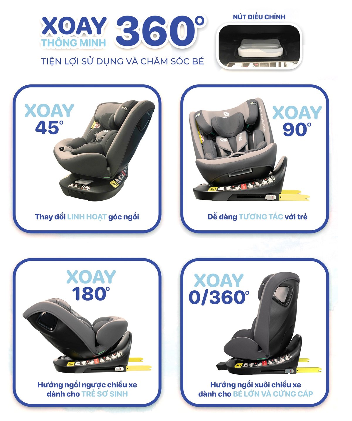 i-Spinsafe Pro - ghế xoay 360 độ