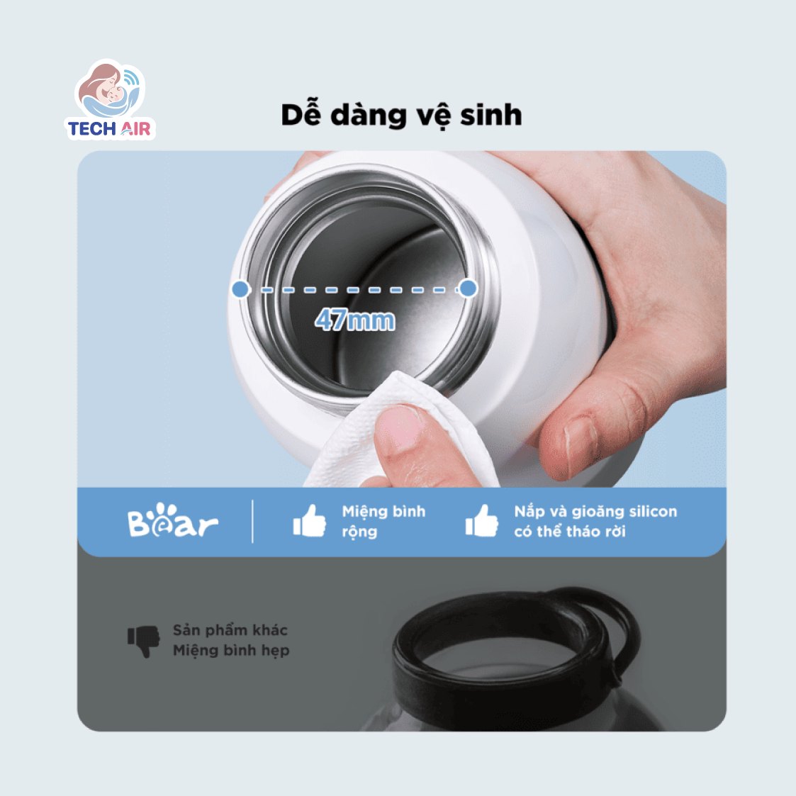 Bình Hâm Sữa Di Động Bear BKL-055EJ 500ml