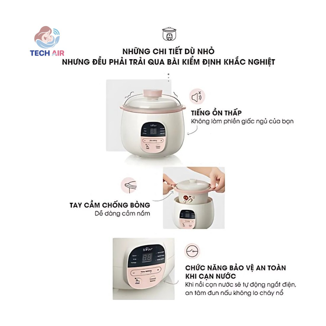 Nồi Nấu Chậm Bear 0.8L SUBE001