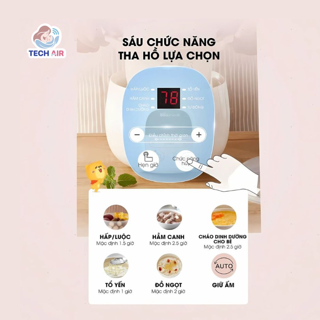 Nồi Nấu Chậm Bear 0.8L SUBE001